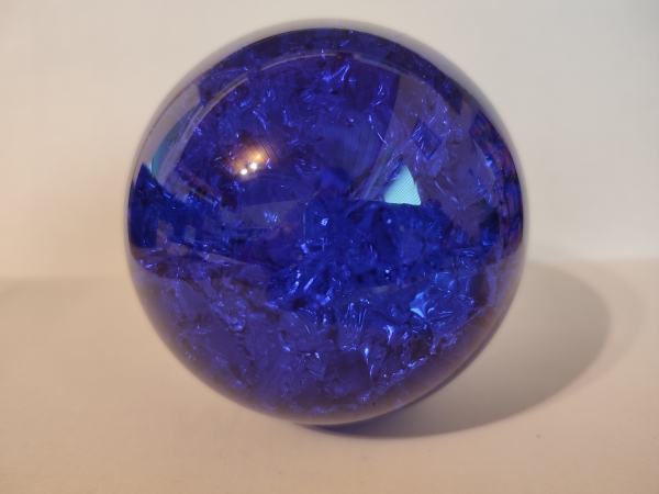 Blue, cobalt blue 80mm - crystal glass